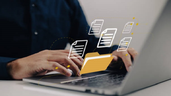 illustration d'un Téléchargement de documents à partir d'un dossier -services d'externalisation administrative - Activ Solutions