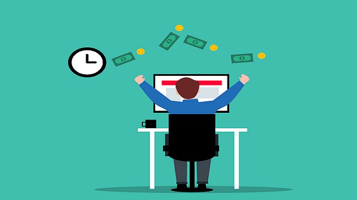 illustration-employé sur son bureau-rémunération de l'employé