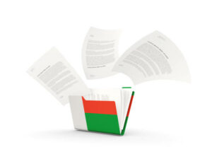 Dossier orné du drapeau de Madagascar - création de société offshore à Madagascar - Activ Solutions
